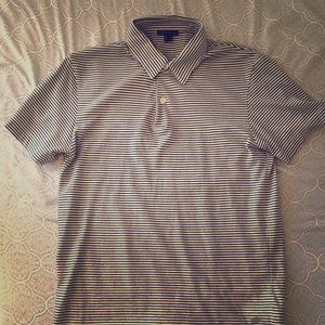 Like-New Theory slim cotton striped polo shirt XS
